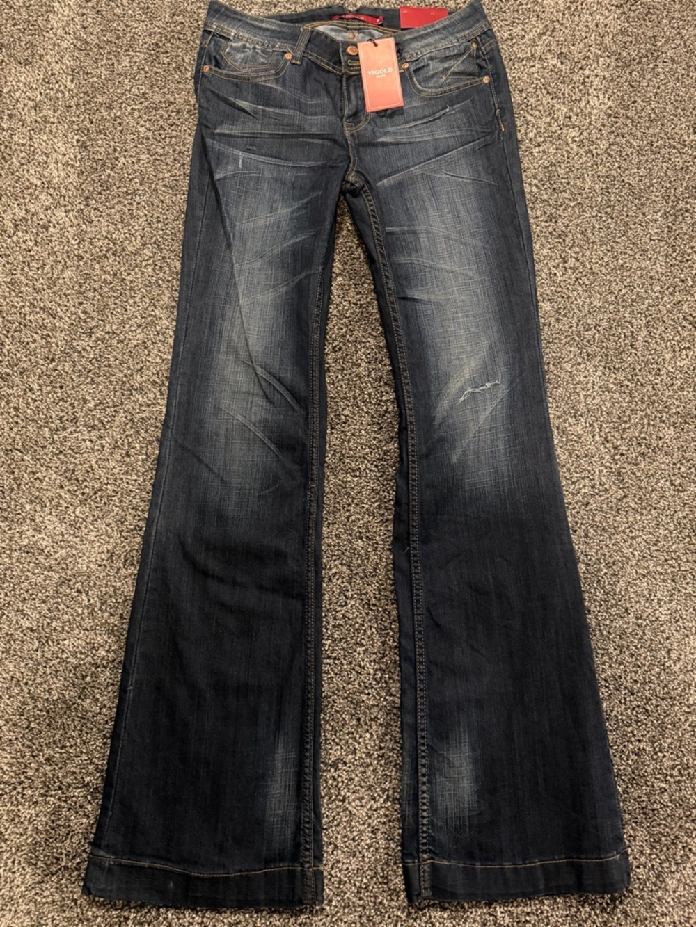 Vigold Women's Dark Blue Flare Jeans